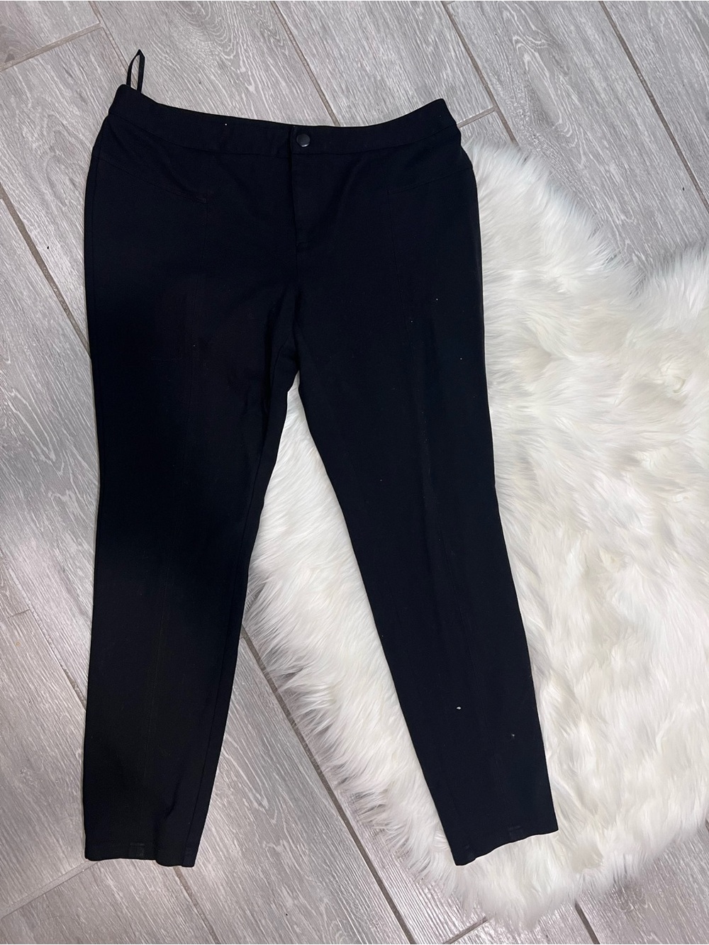 INC International Concepts Black Slim Ponte Ankle Pants